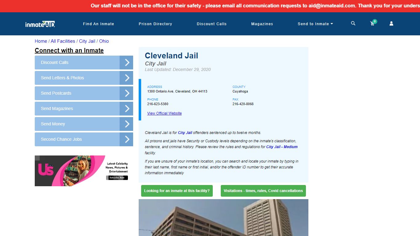 Cleveland Jail | Inmate Locator